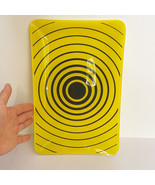VINTAGE Glass Dish 1960s Optical Art Artisan Decorative Plate Rectangle - €286,20 EUR