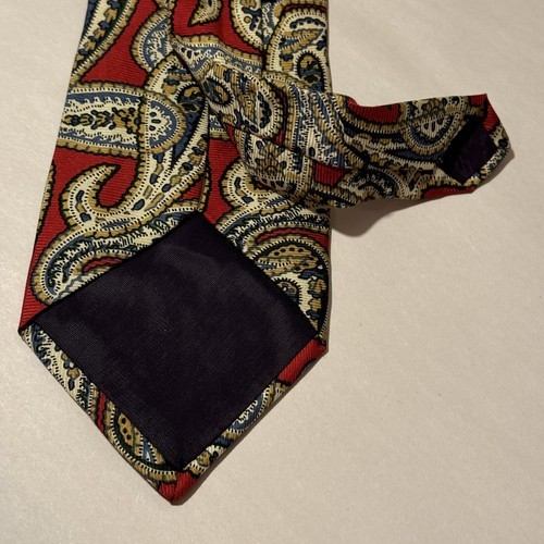 KEYS & LOCKWOOD Geometric Paisley Men's Necktie Tie Vintage Item image 5