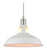 CLAXY Industrial Kitchen Pendant Lighting Brushed Nickel Loft Barn Hangi... - $22.28