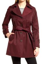 Sam Edelman Belted Coat  Size-XL Burgundy - $89.08