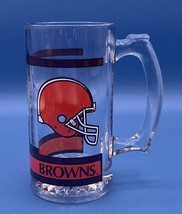 CLEVELAND BROWNS NFL GLASS MUG. *PRE-OWNED* - £11.62 GBP