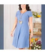 Matilda Jane Exploration Stripe Periwinkle Dress Size Medium - $692.64 MXN