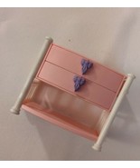 Barbie 1995 Pink &#39;n Pretty House 11418 Replacement Part Bedside Table Fu... - £19.15 GBP
