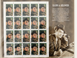 Edward G. Robinson Legends of Hollywood Collectible Stamp Sheet of 20 33 Stamps  - £11.96 GBP