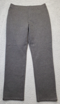 Karen Scott Sweatpants Womens Petite Small Gray Rayon Pockets Flat Front... - $20.29