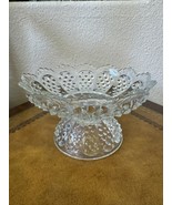 Vtg Clear Pressed Glass Hobnail Pedestal Candy Compote Dish Bowl Gift Sh... - $35.37