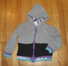 Disney Store Gray &amp; Black Princess Dream It do Hoodie Girls Size 7/8 - $19.78