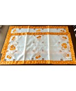 2 Table Runners 35 x 17.5&quot; Orange Polka Dot Trim Chickens Eggs Design 1 ... - $24.29 CAD