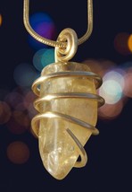 Kundalini African Congo Citrine Lemurian Pendant, Genuine South Africa #310 - €38,86 EUR