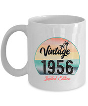 Vintage 1956 Coffee Mug 68 Year Old Retro Sunset White Cup 68th Birthday Gift - £11.64 GBP