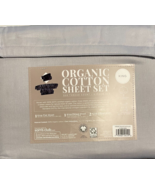 Members Mark King Organic Cotton Sheet Set 300-Thread-Cotton Count 4 Pie... - $61.57 CAD
