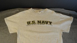 Discontinued United States Navy Usn Gray Athletic Shirt Medium - £18.83 GBP