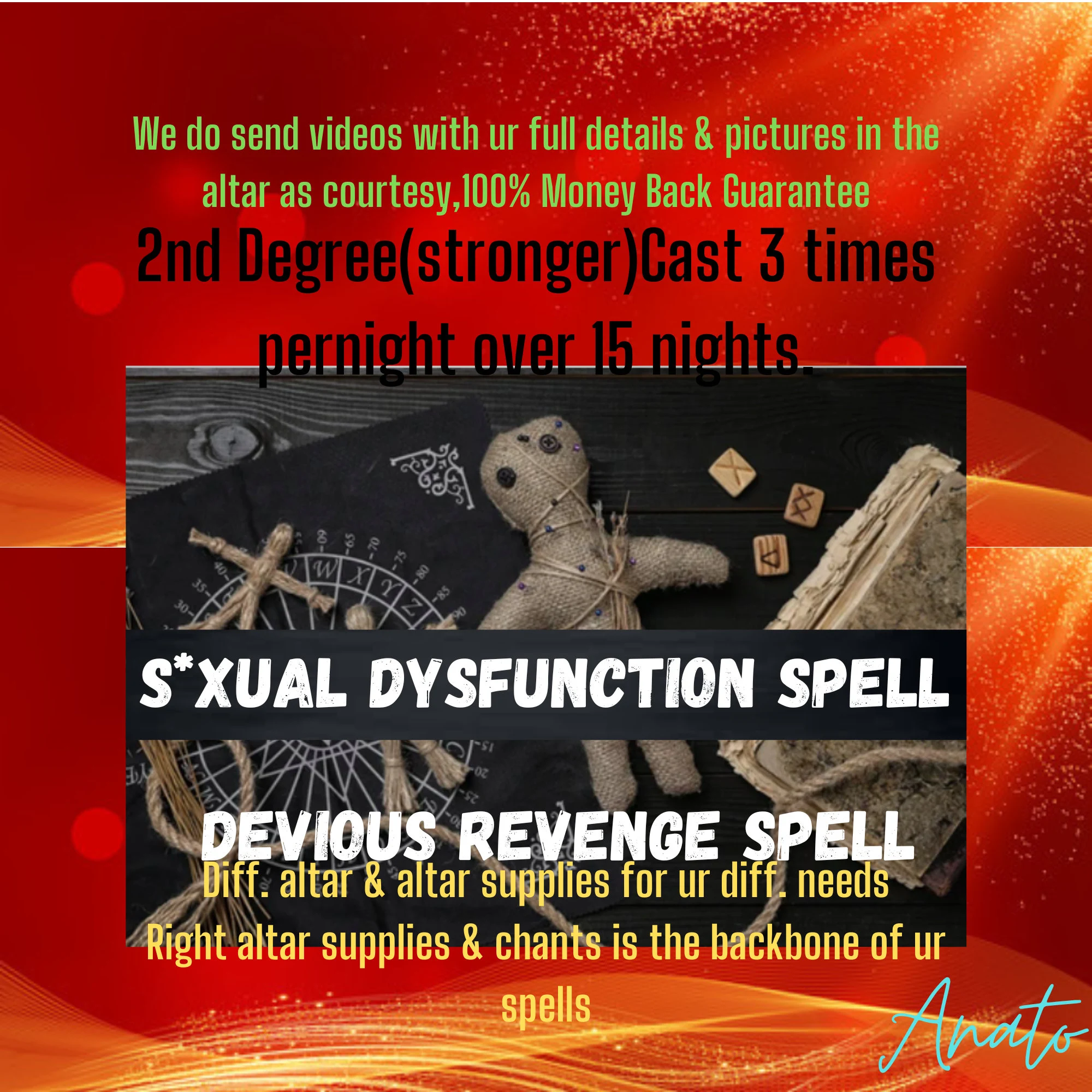 Awful Devious Revenge Spell, Revenge Nightmares Spell,Permanent Enemy Curse - £495.97 GBP