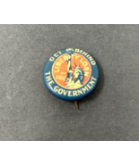 1917 WWI PATRIOTIC Pinback Button &quot;LIBERTY LOAN GET BEHIND THE GOVERNMEN... - $177.66 MXN