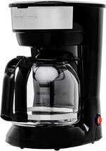 Ovente 12-Cup Drip Coffee Maker With Borosilicate Glass Carafe,, Black C... - $36.97