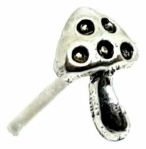 925 Silver Mushroom Nose Stud 22g (0.6mm) 10mm Straight L Bendable Piercing - £4.02 GBP