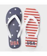 Goodfellow &amp; Co Men&#39;s Brent Americana Flip Flop Sandals Red/White Size X... - $253.53 MXN