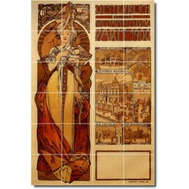 Alphonse Mucha Poster Art Painting Ceramic Tile Mural BTZ06561 - £189.61 GBP+