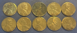 Lot of 10 US Wheat Pennies - £11.15 GBP