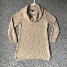 WHBM Sweater Women Large Long Wool Blend Boho Basic Lagenlook Knit Cowl Neck EUC - £18.46 GBP