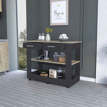 Brooklyn 80 Kitchen Island, Two Shelves, Two Drawers - £218.81 GBP+