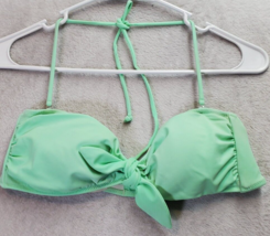 Victoria&#39;s Secret Bikini Top Women Medium Green Spaghetti Strap Sdjustable Strap - £9.39 GBP