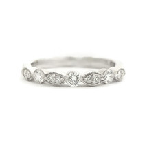 Authenticity Guarantee 
Marquise Round Diamond Wedding Band Ring 18K White Go... - £955.23 GBP