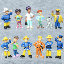 Fireman Sam 12pcs 1-1/2&quot;- 3-1/2&quot; Birthday Cake Topper Figurines Toy Set - £14.92 GBP