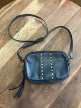 Fossil Maisie Navy Blue Camera Crossbody Bag Studded Faux Leather - $23.06