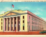 Topeka Kansas KS Post Office Building UNP LInen Postcard T13 - $3.91