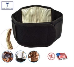 Low Back Support Brace Belt XXL Tourmaline Far Infrared Self Heating Stone - $25.71