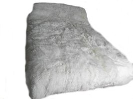 Alpakaandmore Babyalpaca Fur Bedspread Handmade in Peru White Blanket Th... - £1,203.18 GBP