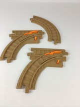 GeoTrax Rail &amp; Road System Replacement Tracks Pieces Brown Tan Dirt 3pc ... - £13.12 GBP