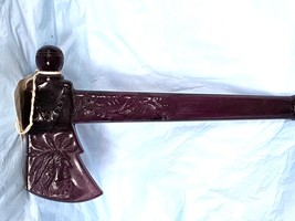 Antique E.A.P.G. Amethyst. Tomahawk With Native American Chief Head On Blade - £98.07 GBP