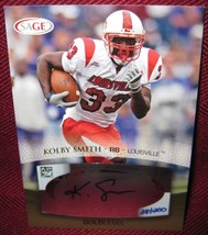 2007 Sage Autograph #A48 Kolby Smith Gold 38/200 Louisville Cardinals - £7.99 GBP