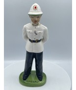 Vintage Bahamas Policeman Porcelain Figure Ceramic Police Cop Souvenir 8.5&quot; - £23.32 GBP