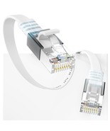 Ethernet Cable 50 Ft Cat 6a Internet Cord Slim Flat 10Gbps Support Cat8 ... - £30.62 GBP
