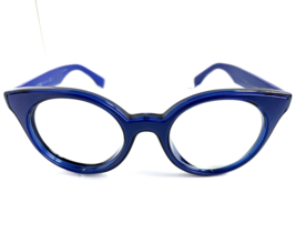 For parts - FENDI FF0198/F 47mm Blue Round Women&#39;s Eyeglasses Frames Italy - $68.21 CAD