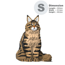 Maine Coon Cat Sculptures (JEKCA Lego Brick) DIY Kit - £199.83 GBP