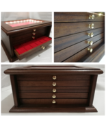 Coins&amp;More Coin Cabinet Walnut Color 5 Craft Drawers LED Coins -
show or... - £184.12 GBP
