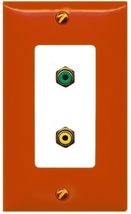 Rite Av RCA-GREEN RCA-YELLOW Wall Plate [Orange/White] - £13.41 GBP