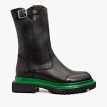 The Yako Black Leather Mid Calf Women Boot Final Sale! image 6