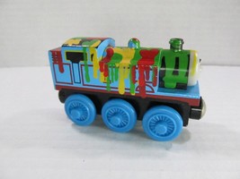 Thomas &amp; Friends Wooden Railway Train Tank Engine - Paint Splattered - 2003 - £9.72 GBP