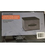 Essential Fabric Storage Organizer Container/Bins 11&quot; x 11&quot; x 8&quot; Gray/Bl... - $8.79