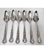 6 Antique 1905 Marcella Pattern Oneida Grapefruit Silverplate Spoons L M... - $39.11