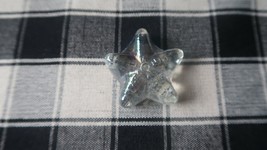 Vintage Iridescent Carnival Starfish Star Fish Glass Paperweight 1.75&quot; - £11.84 GBP