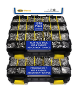 1575-Piece Stainless Steel Nuts and Bolts Assortment with Organizer Box - $116.58 CAD