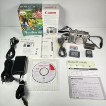 Canon PowerShot G2 Digital Camera 4.0MP W/ Box + Battery &amp; Charger + 2 C... - $148.49