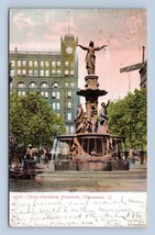 Tyler-Davidson Fountain Cincinnati Ohio OH 1908 DB Postcard O1 - £2.51 GBP