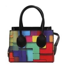 Women&#39;s Bag Handbag 2022 New Fashion Messenger Bag Contrast Color Stitching Smal - £22.36 GBP